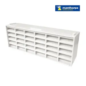 10 x White Interlocking Air Brick Vents 9" x 3" Grille for Air Flow Ventilation