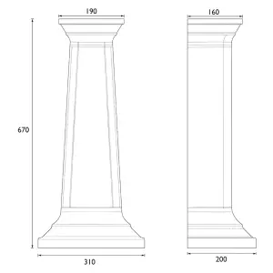 Heritage Upperton Gloss White D-shaped Wall-mounted Cloakroom Basin (H)80cm (W)49.5cm