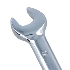 12mm Flexible Headed Ratchet Combination Spanner Wrench with Integrated Lock