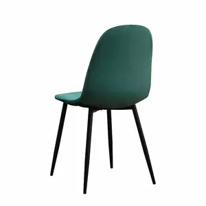 Dining Chair - Metal - L52 x W44 x H86 cm - Green/Black