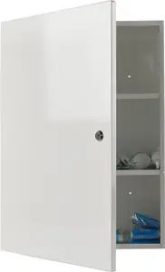 Medical 2 Cabinet Wall Mounted Extra Large Capacity Child Proof Lock