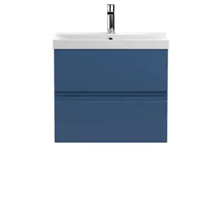 Urban 610mm Wall Hung Single Vanity Unit Blue