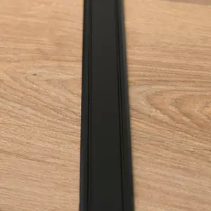 Flat self-adhesive anodised aluminium door floor edging bar strip trim threshold 930 x 30mm a02 black