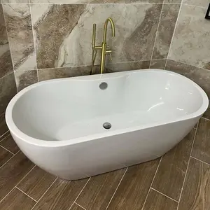 Viktor Benson Onyx 1655mm Freestanding Double Ended Bath