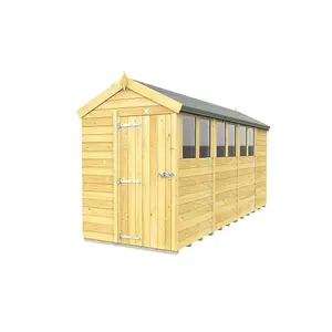 DIY Sheds 5x15 Apex Shed - Single Door With Windows