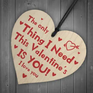 Valentines Gifts For Him Her THANK YOU Wood Heart Perfect For Boyfriend Girlfriend Husband Wife