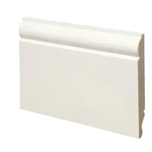 PACK OF 20 (Total 20 Units)  - Dual Purpose Torus & Ogee Primed MDF Skirting- 18mm x 119mm - 3660mm Length