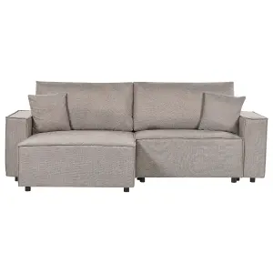 Corner Sofa Right Hand Taupe KARILA