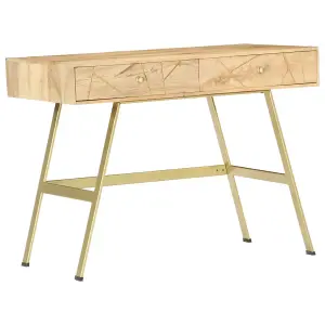 Berkfield Writing Desk with Drawers 100x55x75 cm Solid Mango Wood