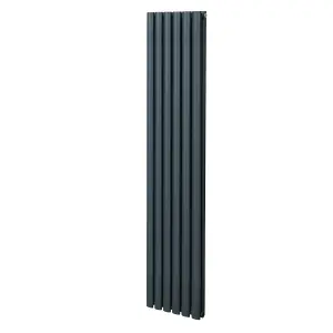 Oval Radiator - 1800 x 360mm - Anthracite