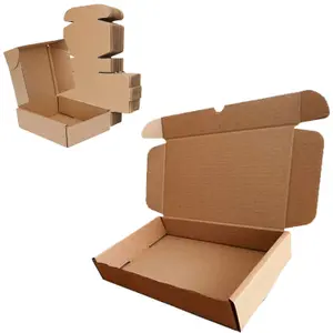 5 x Brown 15x12x2.5" Strong Single Wall Die Cut Packing Shipping Boxes