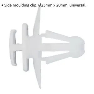 20 PACK Side Moulding Trim Clip - 23mm x 20mm - Universal Vehicle Fitting