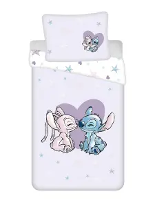 Disney Lilo and Stitch Heart Single Duvet Cover and Pillowcase Set - European Size