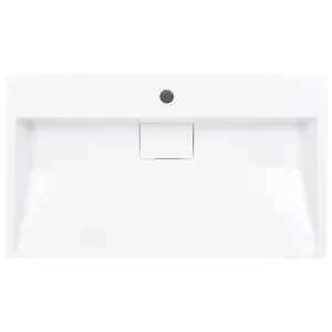 Berkfield Wash Basin 80x46x11 cm Mineral Cast/Marble Cast White