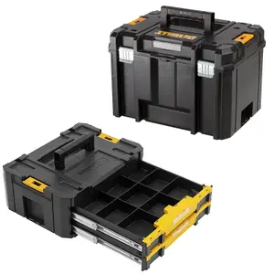 Dewalt Tstak VI Combo - Heavy Duty Deep Tool Storage Case + 2 Drawer Organiser