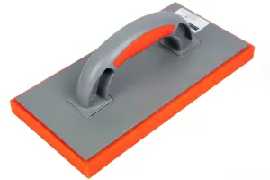 Toolty Sponge Grouting Float 280x140x20mm Orange Rubber Two Component Handle for Tiling Finishing Tool Trowel Floors Walls DIY