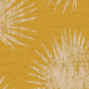 Superfresco Easy Ochre Gold effect Palm leaves Textured Wallpaper