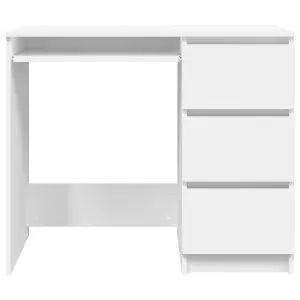 Berkfield Desk White 90x45x76 cm Engineered Wood