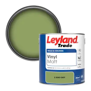 Leyland Trade Vinyl Matt Walls & Ceilings Emulsion Paint (S 3040-G40Y) 2.5L