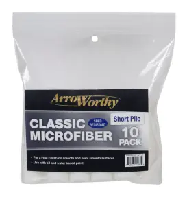 Arroworthy Classic Microfiber Mini Roller Refill - Short Pile - 4" (10 Pack)