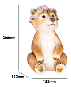 Garden Outdoor Solar Powered Light Up Animal Bear Ornament Gnome Decoration Gift