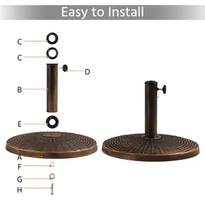 10.1kg Free Standing Umbrella Base Bronze