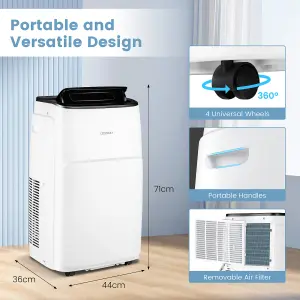 Costway 14000 BTU 4-in-1 Portable Air Conditioner Air Cooler Heating Fan Dehumidifier