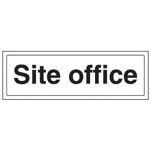 Site Office General Workplace Door Sign Adhesive Vinyl 300x100mm (x3)