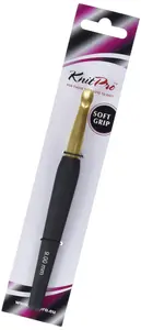 ALUMIN G CHK SE 9 - Crochet Hook: Gold Aluminium: 15cm x 9.00mm - KnitPro