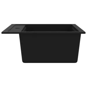 Berkfield Granite Kitchen Sink Single Basin Black