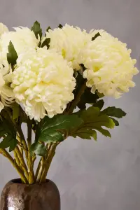 Fiori 84cm Chrysanthemum Stem White Flower Artificial Plant Foliage