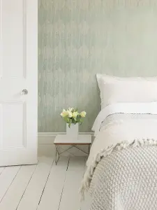 Galerie Bazaar Green Wasabi Leaves Smooth Wallpaper