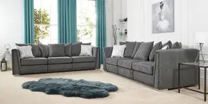 The Great British Sofa Company Edinburgh 3 Seater and 3 Seater Dark Grey Sofas