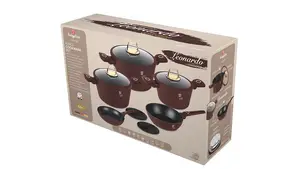 Berlinger Haus 10Pcs Leonardo Aluminium Non Stick Induction Pots & Pans Cookware Set