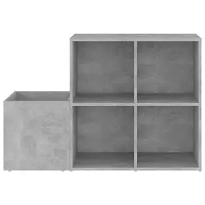 Berkfield Hall Shoe Cabinet Concrete Grey 105x35.5x70 cm Engineered Wood