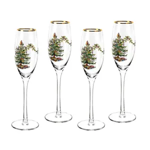 Christmas Tree Champagne Flutes (Set of 4)