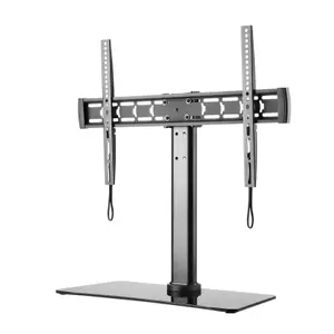 TV-Stand with tilt and swivel table top in black