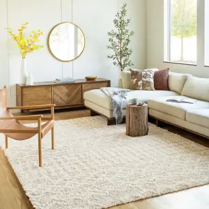 NOUR Boho Shaggy Area Rug 130 x 170 cm