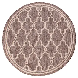 Natural Outdoor Rug, Geometric Stain-Resistant Rug For Patio Garden Balcony, Modern Outdoor Area Rug-120cm (Circle)