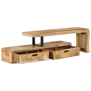 Berkfield TV Stand Solid Wood Mango