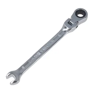 8mm Metric Flexible Combination Ratchet Spanner Wrench Bi-Hex 12 Sided