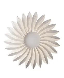 Luminosa Sunrise Integrated LED Dimmable Flower Flush Ceiling Pendant, White, 4000K