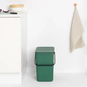 Brabantia Sort & Go Standard Fir Green Plastic Recycling bin - 25L Freestanding