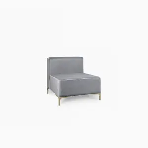 Emelda Grace Cloud Rectangle Corner Sofa - Left Hand - Dark Grey