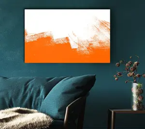 Orange Wash Canvas Print Wall Art - Medium 20 x 32 Inches