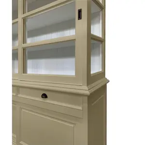 Jacksonport Display Cabinet Beige/White