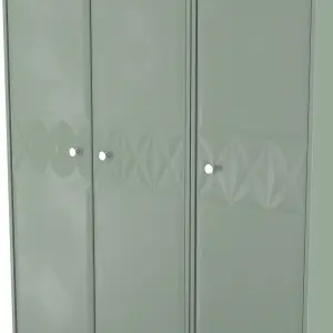 San Jose Ready assembled Contemporary Green Tall Triple Wardrobe (H)1960mm (W)1108mm (D)530mm