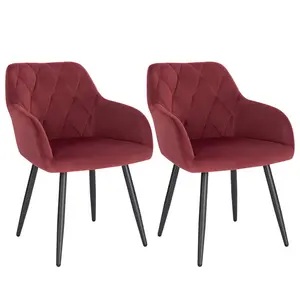 Alvion Upholstered Dining Chair (Set of 2) Burgundy