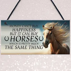 Red Ocean Horse Sign Daughter Friend Gift For Girls Hanging Stable Sign Pet Gift Horse Lover Gifts For Women