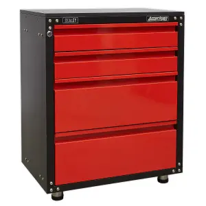 Sealey American Pro 2.0m Modular Storage System 665mm - Red APMS80COMBO3